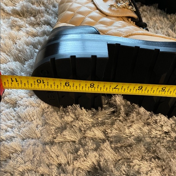 Chanel 20A Beige Short Combat Boots - Picture 12 of 14